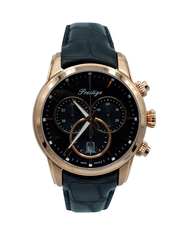 Prestige Swiss Chrono A9830R/S-BLK Rose Gold SS – Prestige Watches
