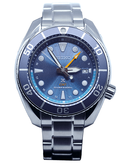 Seiko Prospex SFK001 Sea Sumo Solar GMT Blue