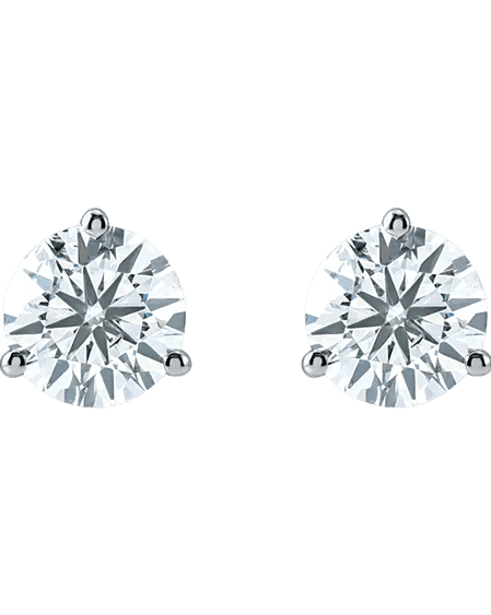 14K White Gold Lab-Grown Diamond Stud Earrings